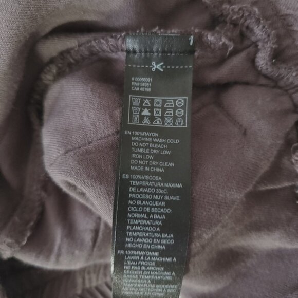 Taupe Grey Linen Drawstring Lounge Pants - Picture 15 of 15